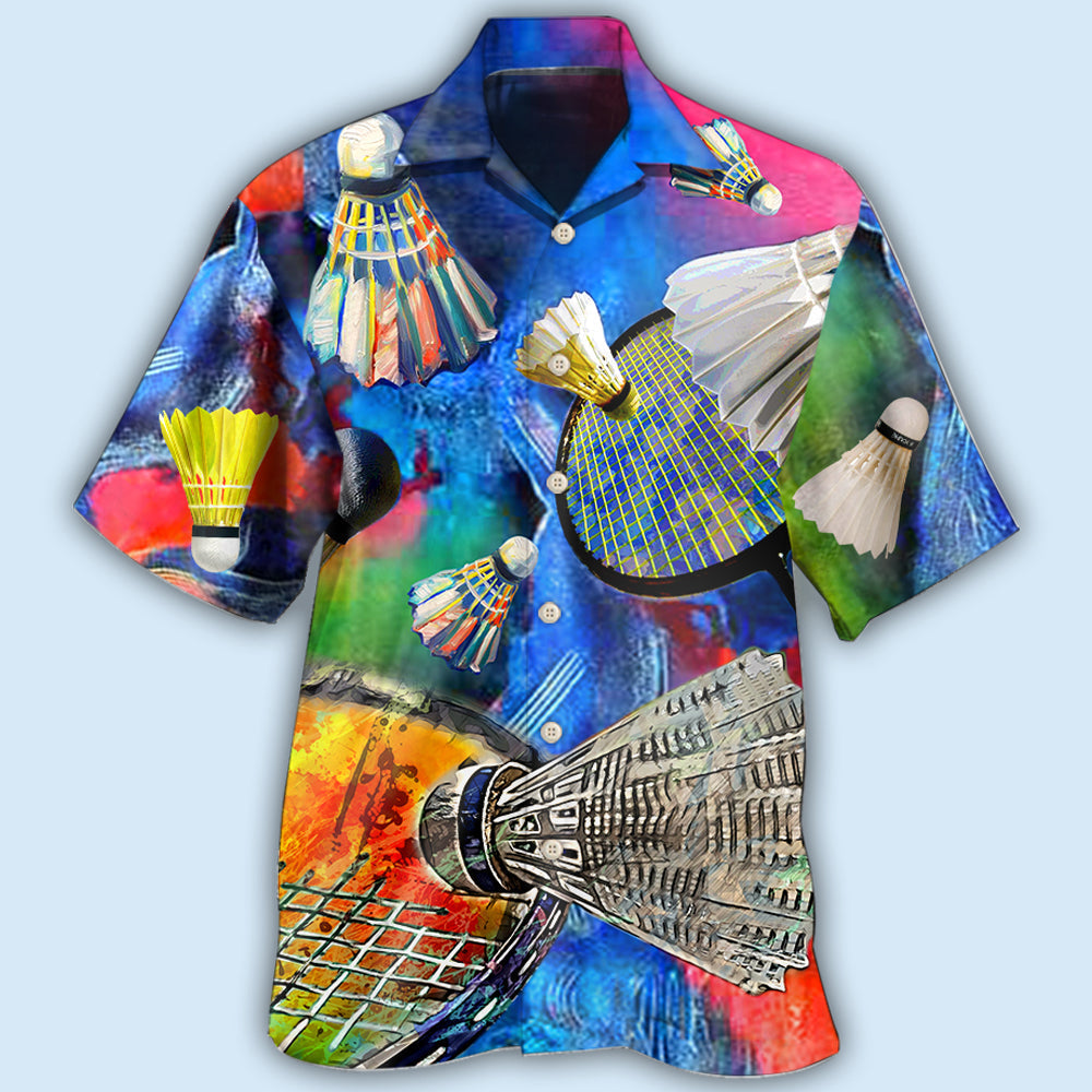 Badminton Style Colorful - Hawaiian Shirt - Owls Matrix LTD