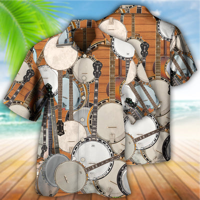 Banjo Music Love Life Style - Hawaiian Shirt - Owls Matrix LTD