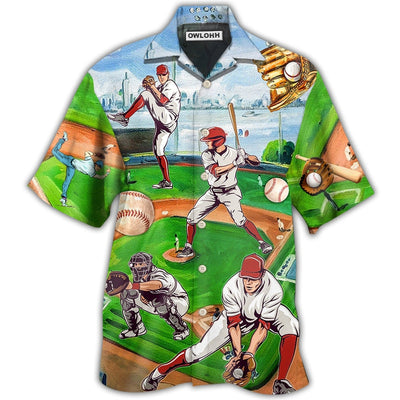 Hawaiian Shirt / Adults / S Baseball Is My Therapy - Hawaiian shirt - Owls Matrix LTD