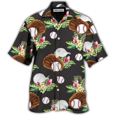 Hawaiian Shirt / Adults / S Baseball Tropical Floral - Hawaiian Shirt - Owls Matrix LTD