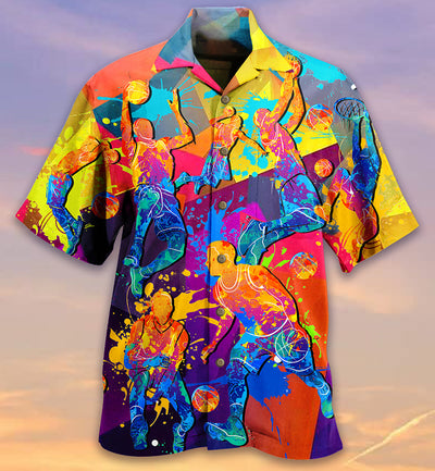 Basketball Love Color - Hawaiian Shirt - Owls Matrix LTD