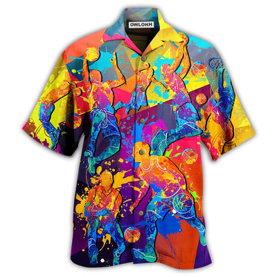 Hawaiian Shirt / Adults / S Basketball Love Color - Hawaiian Shirt - Owls Matrix LTD