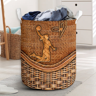 Basketball Rattan Teaxture Beautiful Style - Laundry Basket - Owls Matrix LTD