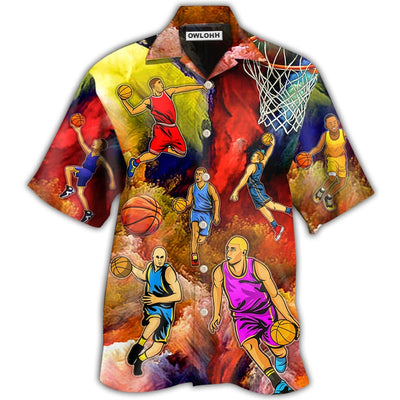 Hawaiian Shirt / Adults / S Basketball Style Colorful - Hawaiian Shirt - Owls Matrix LTD