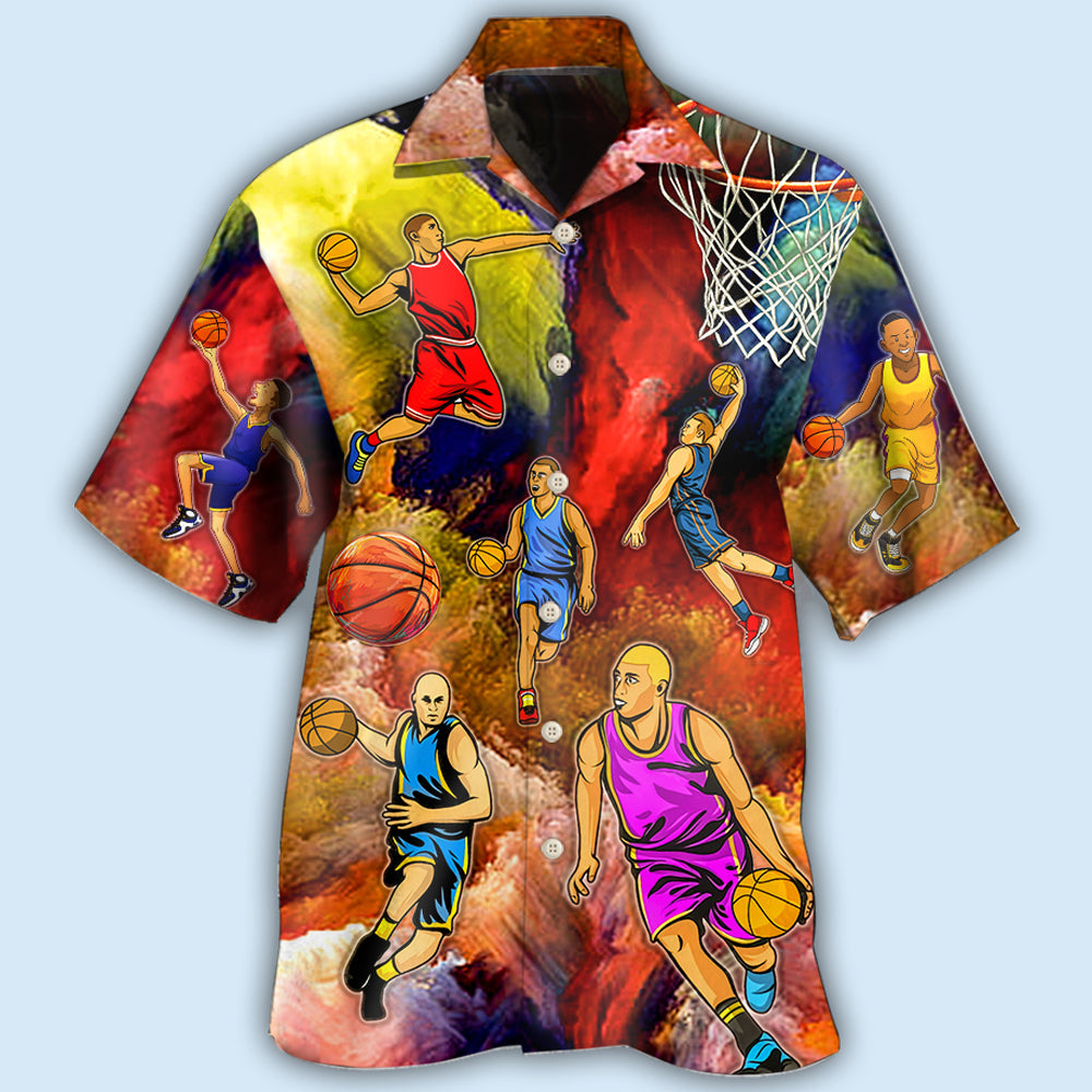 Basketball Style Colorful - Hawaiian Shirt - Owls Matrix LTD