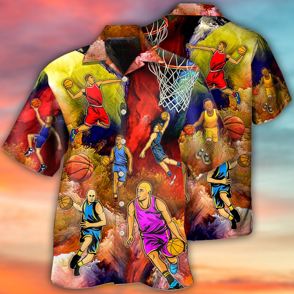 Basketball Style Colorful - Hawaiian Shirt - Owls Matrix LTD