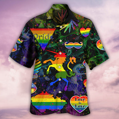 LGBT Be Careful Who You Hate Style - Hawaiian Shirt - Owls Matrix LTD
