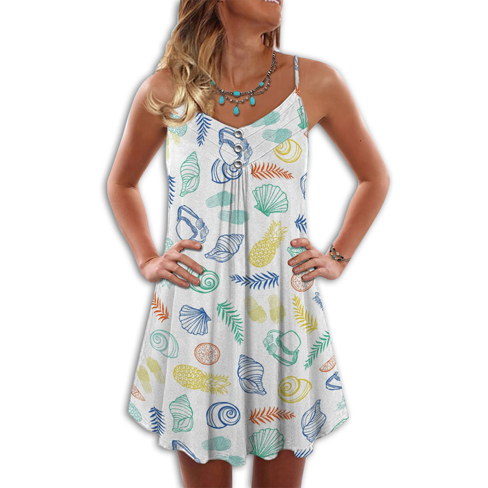 Beach Sea Snail Pattern - Summer Dress - Owls Matrix LTD
