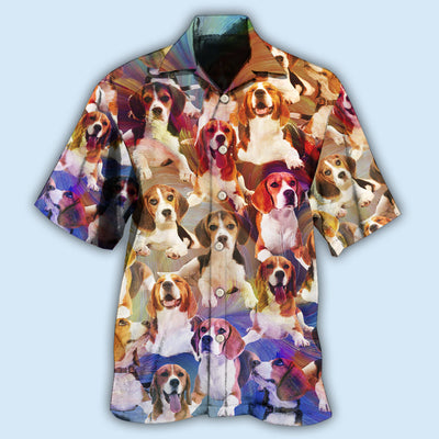 Beagle Dog Cool Vintage Style - Hawaiian Shirt - Owls Matrix LTD