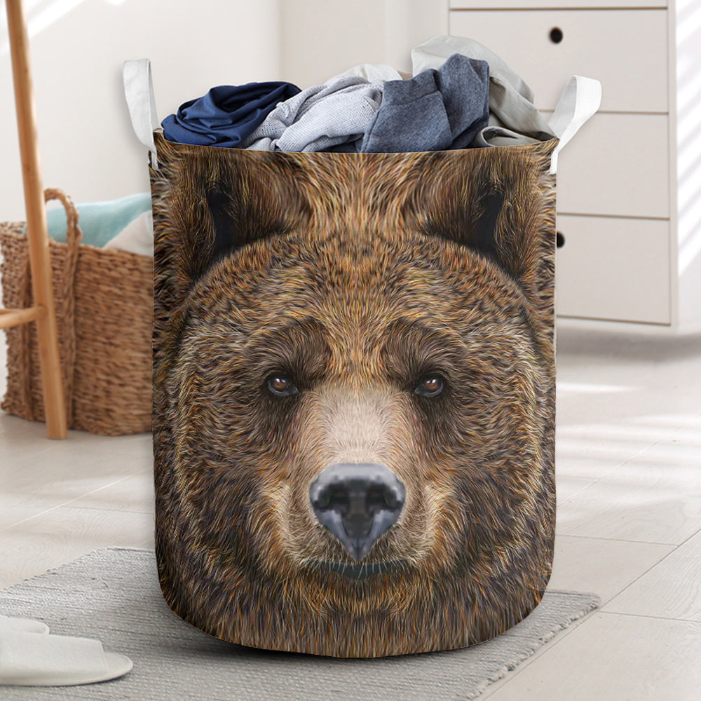 Bear Face And Butt - Laundry Basket - Owls Matrix LTD