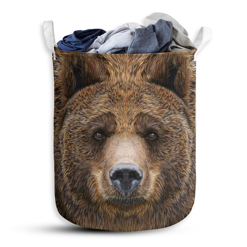 Bear Face And Butt - Laundry Basket - Owls Matrix LTD