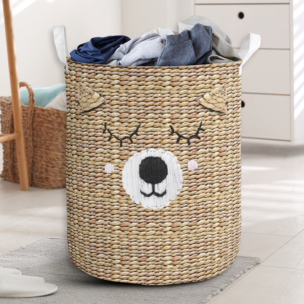 Bear Wicker - Laundry Basket - Owls Matrix LTD