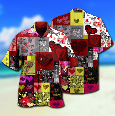Valentine Beautiful Heart Paisley - Hawaiian Shirt - Owls Matrix LTD