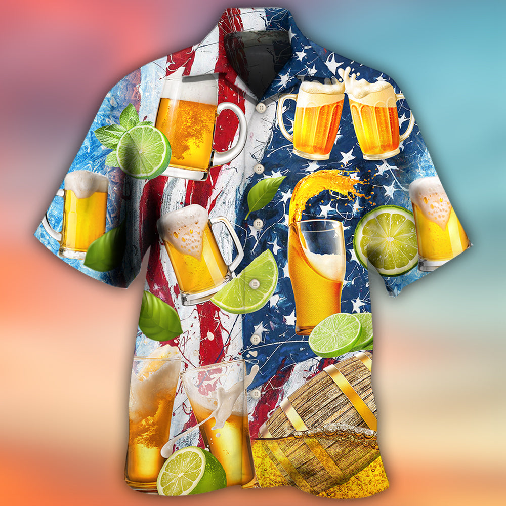 Beer Independence Day - Hawaiian Shirt - Owls Matrix LTD