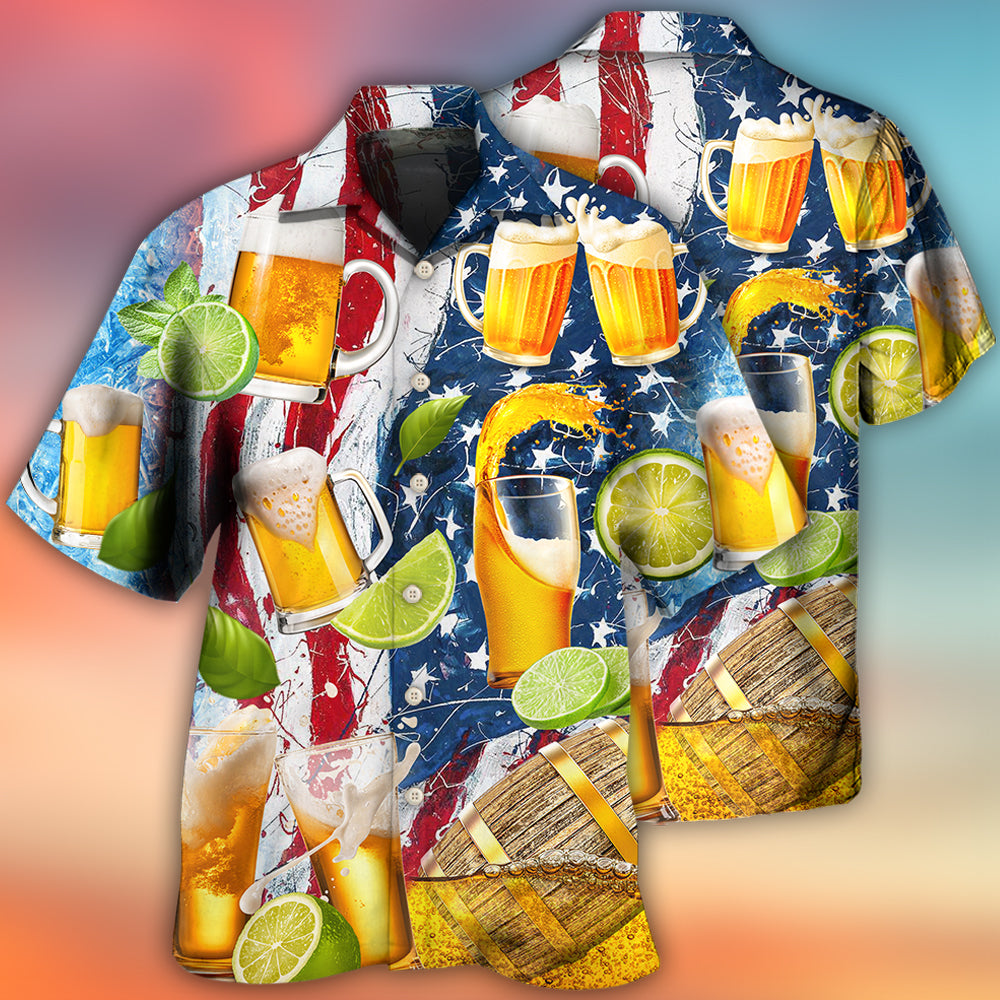 Beer Independence Day - Hawaiian Shirt - Owls Matrix LTD