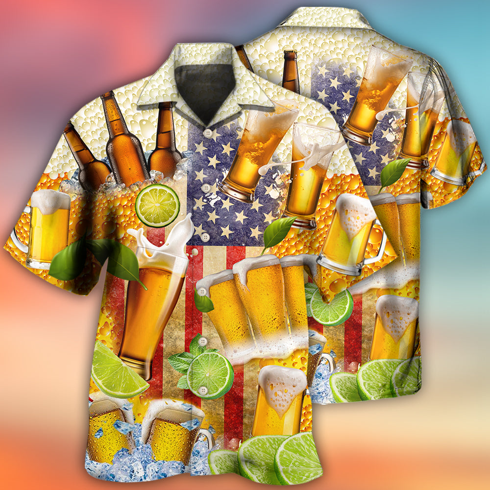 Beer Independence Day America - Hawaiian Shirt - Owls Matrix LTD