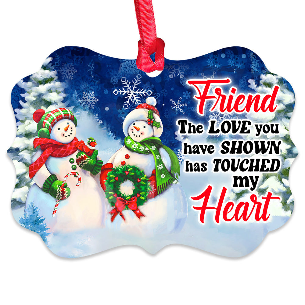 Snowman Friend The Love You - Horizontal Ornament - Owls Matrix LTD