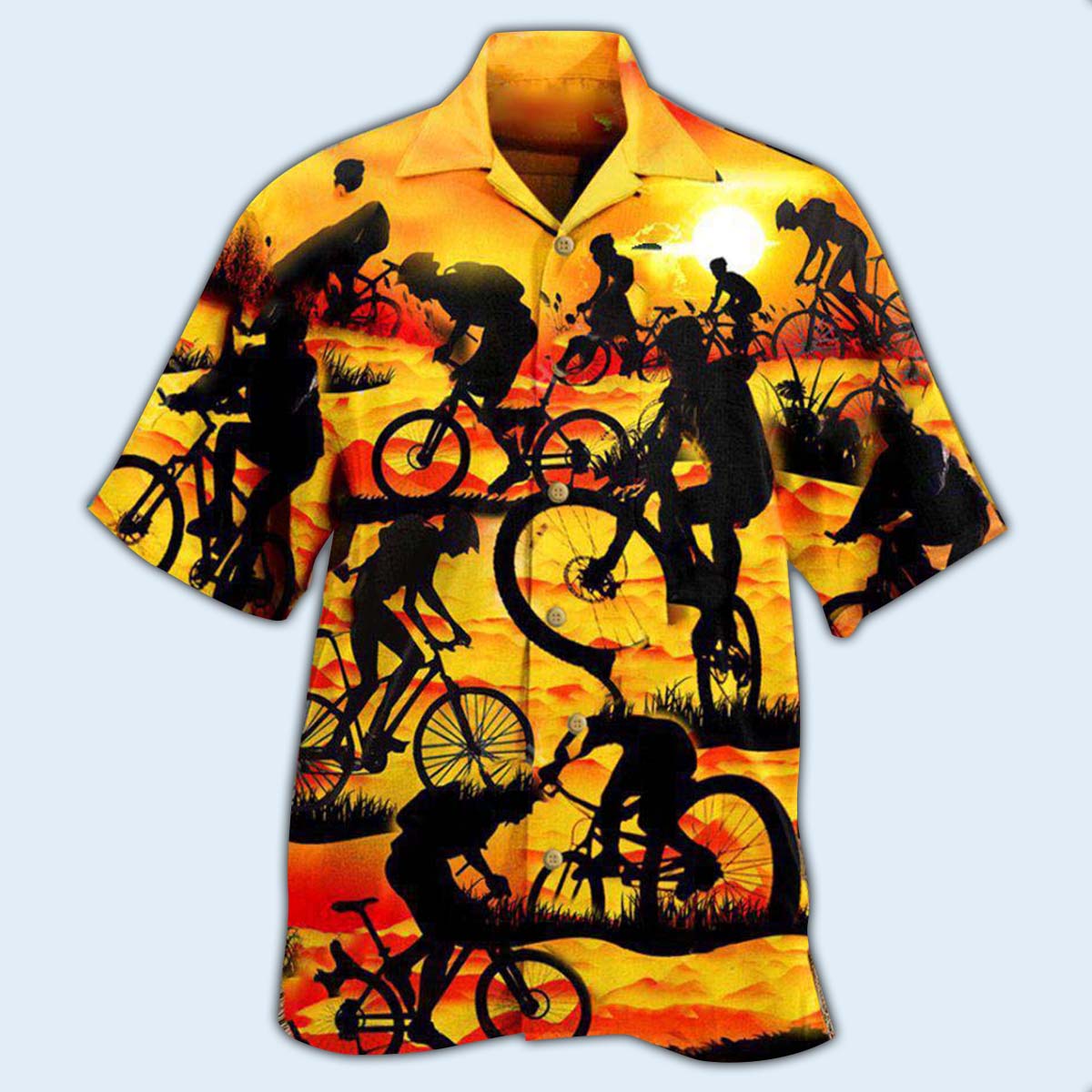 Bicycle It's Not A Race It's A Journey On The Sunset - Hawaiian Shirt - Owls Matrix LTD
