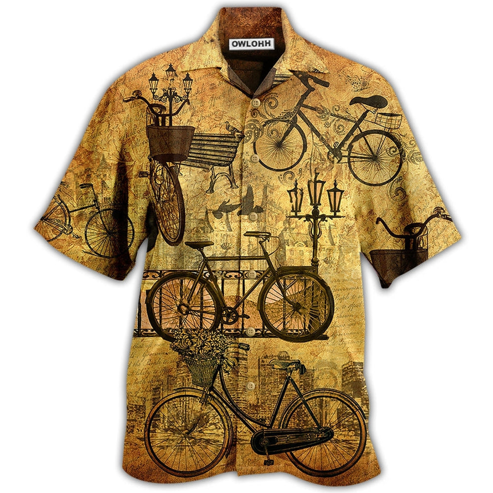 Hawaiian Shirt / Adults / S Bike Vintage Love Sunset So Much - Hawaiian Shirt - Owls Matrix LTD