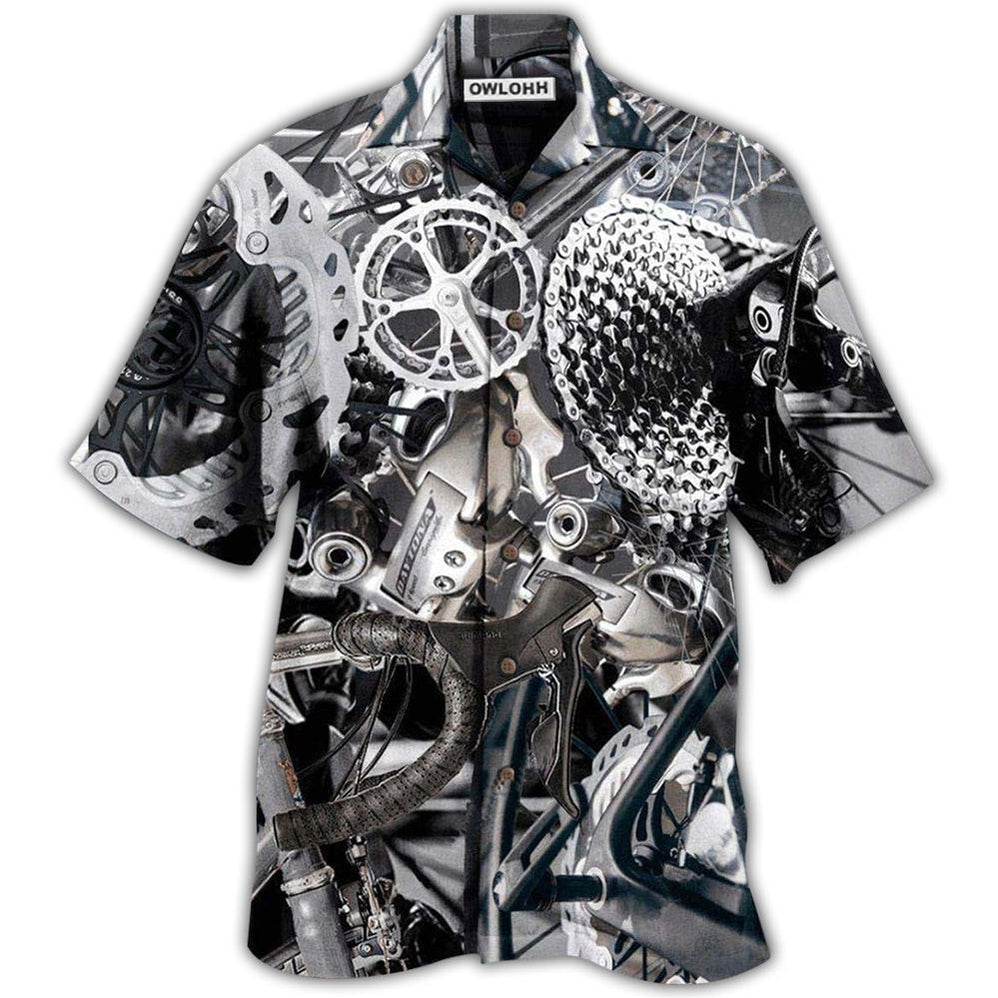 Hawaiian Shirt / Adults / S Bike When In Doubt Pedal It Out Bicycle In Dark Style - Hawaiian Shirt - Owls Matrix LTD