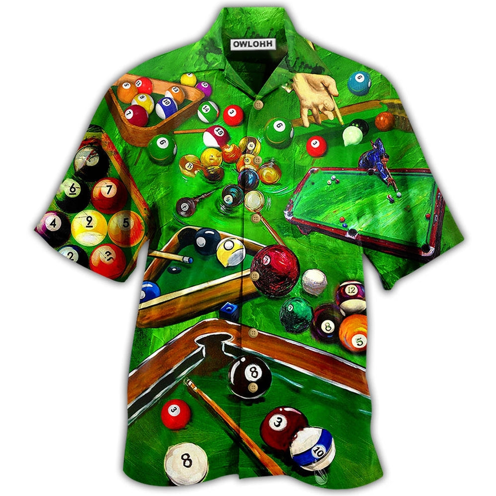 Hawaiian Shirt / Adults / S Billiard Enthuse Green Style - Hawaiian Shirt - Owls Matrix LTD
