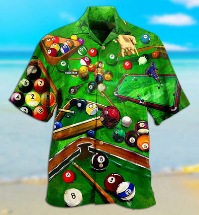 Billiard Is My Life My Love Green - Hawaiian Shirt - Owls Matrix LTD