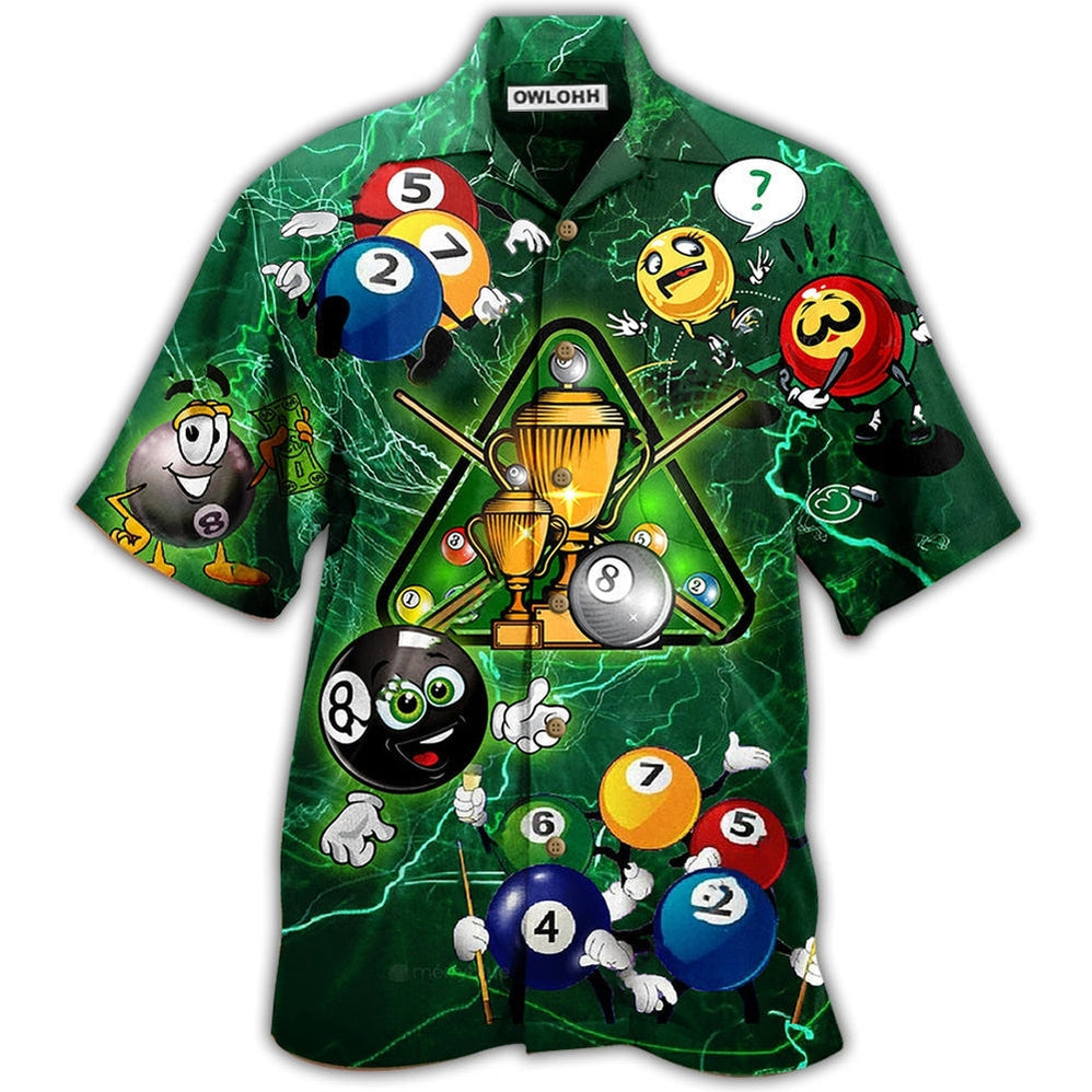 Hawaiian Shirt / Adults / S Billiard Lover Green Lightning - Hawaiian Shirt - Owls Matrix LTD