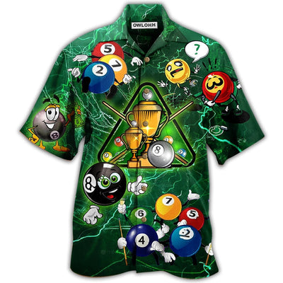 Hawaiian Shirt / Adults / S Billiard Lover Green Lightning - Hawaiian Shirt - Owls Matrix LTD