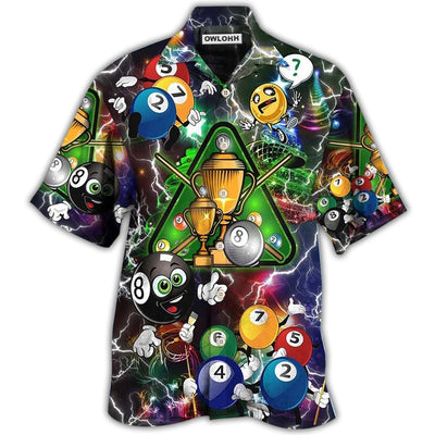 Hawaiian Shirt / Adults / S Billiard Lover Lightning Merry Christmas - Hawaiian Shirt - Owls Matrix LTD