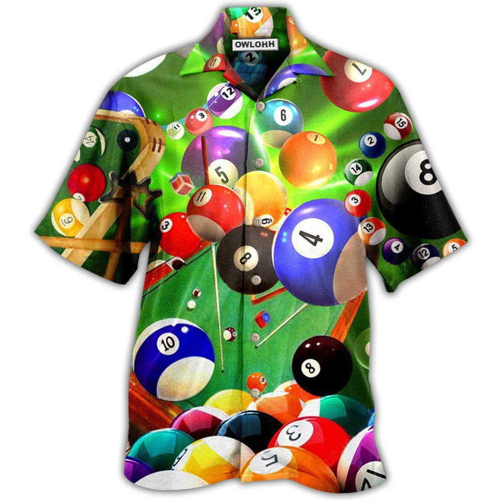 Hawaiian Shirt / Adults / S Billiard Where's The Cue Ball - Hawaiian Shirt - Owls Matrix LTD
