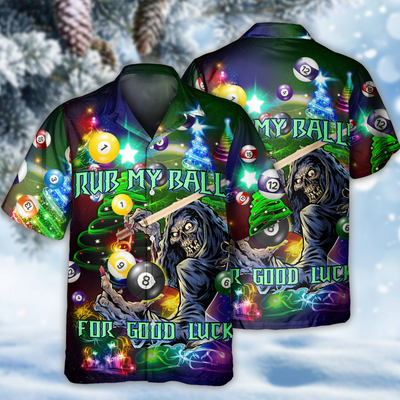 Billiard Rub My Ball For Christmas Night - Hawaiian Shirt - Owls Matrix LTD