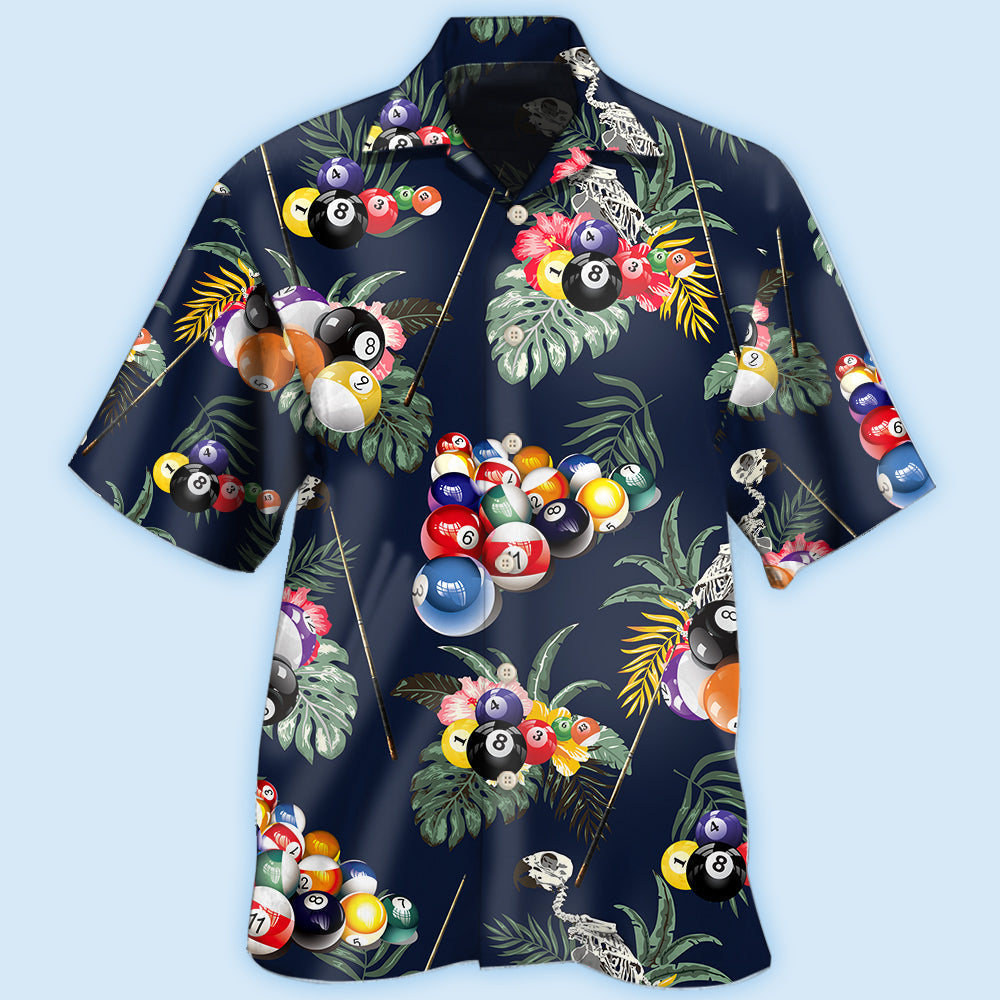 Billiard Tropical Leaf Style - Hawaiian Shirt - Owls Matrix LTD