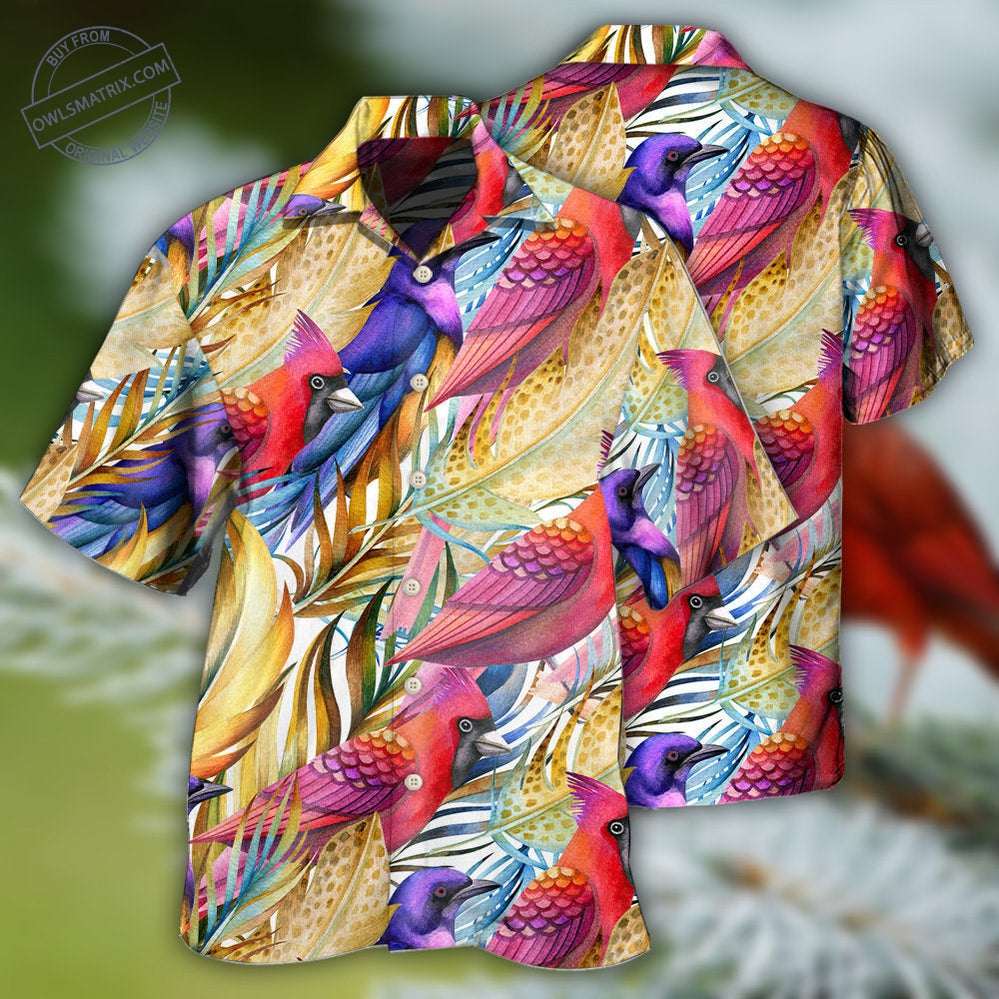 Cardinal Tropical Life Basic - Hawaiian Shirt - Owls Matrix LTD