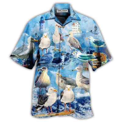 Hawaiian Shirt / Adults / S Seagull Bird Stop It Now - Hawaiian Shirt - Owls Matrix LTD