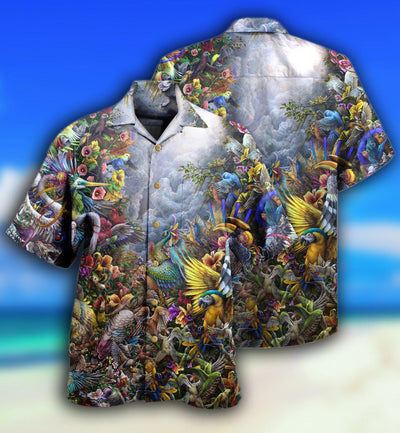Bird Heaven Amazing Garden - Hawaiian Shirt - Owls Matrix LTD