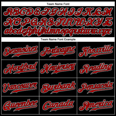 Custom Black Red Pinstripe Red-White Authentic Baseball Jersey - Owls Matrix LTD