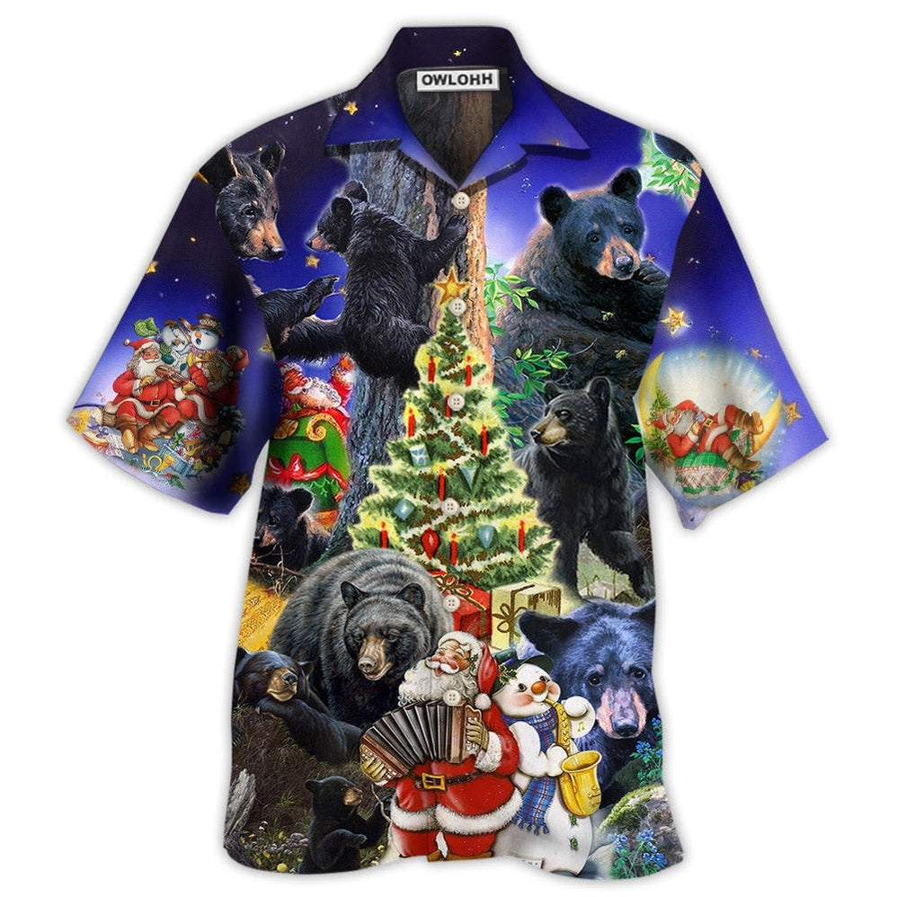 Hawaiian Shirt / Adults / S Bear Family Into Spring Merry Christmas - Hawaiian Shirt - Owls Matrix LTD