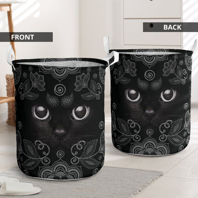 Cat Black Cat Basic Style - Laundry basket - Owls Matrix LTD