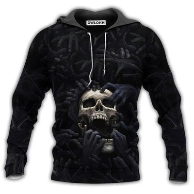 Unisex Hoodie / S Skull Black Skull Cool Strong Classic Style - Hoodie - Owls Matrix LTD