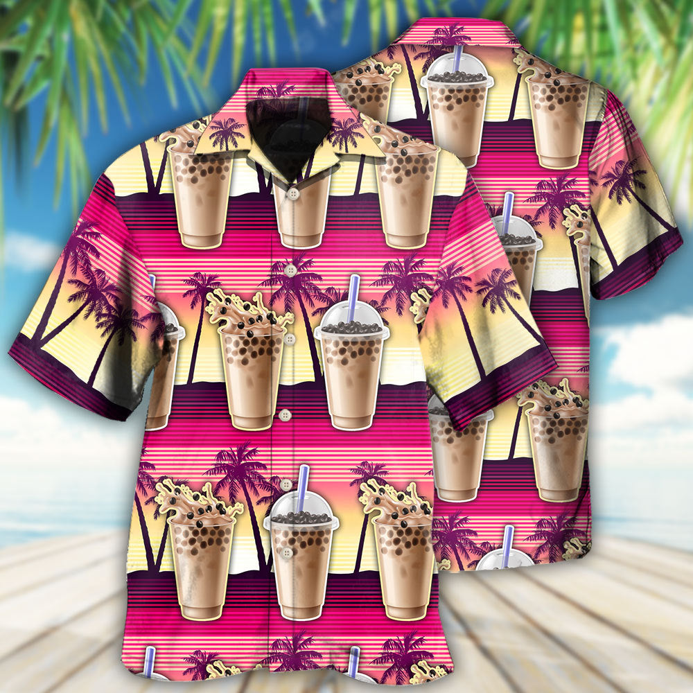 Boba Milk Tea Welcome To Summer - Hawaiian Shirt - Owls Matrix LTD