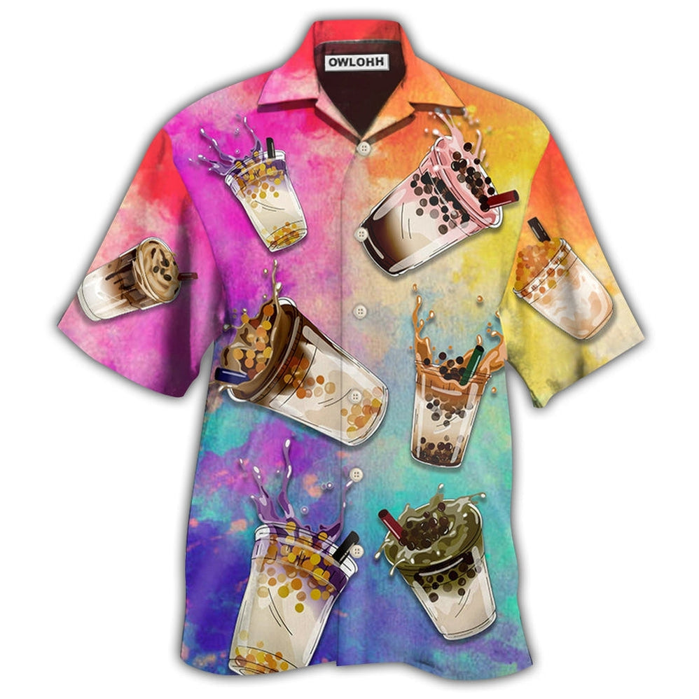 Hawaiian Shirt / Adults / S Tea Milktea Boba Milktea Style - Hawaiian Shirt - Owls Matrix LTD