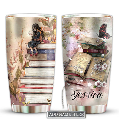 20OZ Book Is My Life And Love With Little Girl Personalized - Tumbler - Owls Matrix LTD