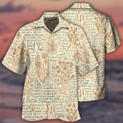 Botany Writing - Hawaiian Shirt - Owls Matrix LTD