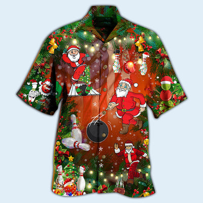 Bowling Do You Wanna Solo Bowling With Santa Claus Christmas - Hawaiian Shirt - Owls Matrix LTD