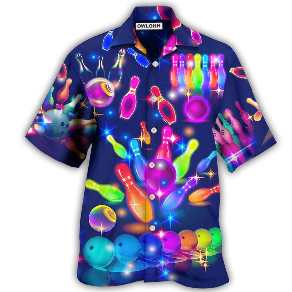 Hawaiian Shirt / Adults / S Bowling Neon Style - Hawaiian Shirt - Owls Matrix LTD