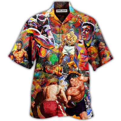 Hawaiian Shirt / Adults / S Boxing Is My Therapy Mix Color - Hawaiian Shirt - Owls Matrix LTD