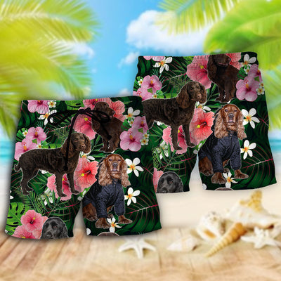 Boykin Spaniel Tropical Dog Lover - Beach Short - Owls Matrix LTD