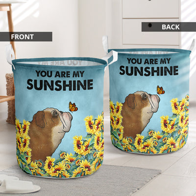 Bulldog Are My Sunshine - Laundry Basket - Owls Matrix LTD