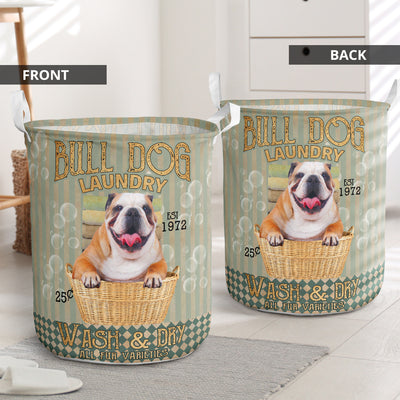 Bulldog Wash And Dry - Laundry Basket - Owls Matrix LTD
