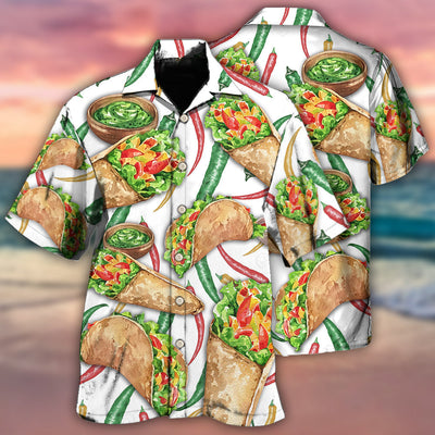 Food Burritos Make Me Happy Delicious Meal - Hawaiian Shirt - Owls Matrix LTD